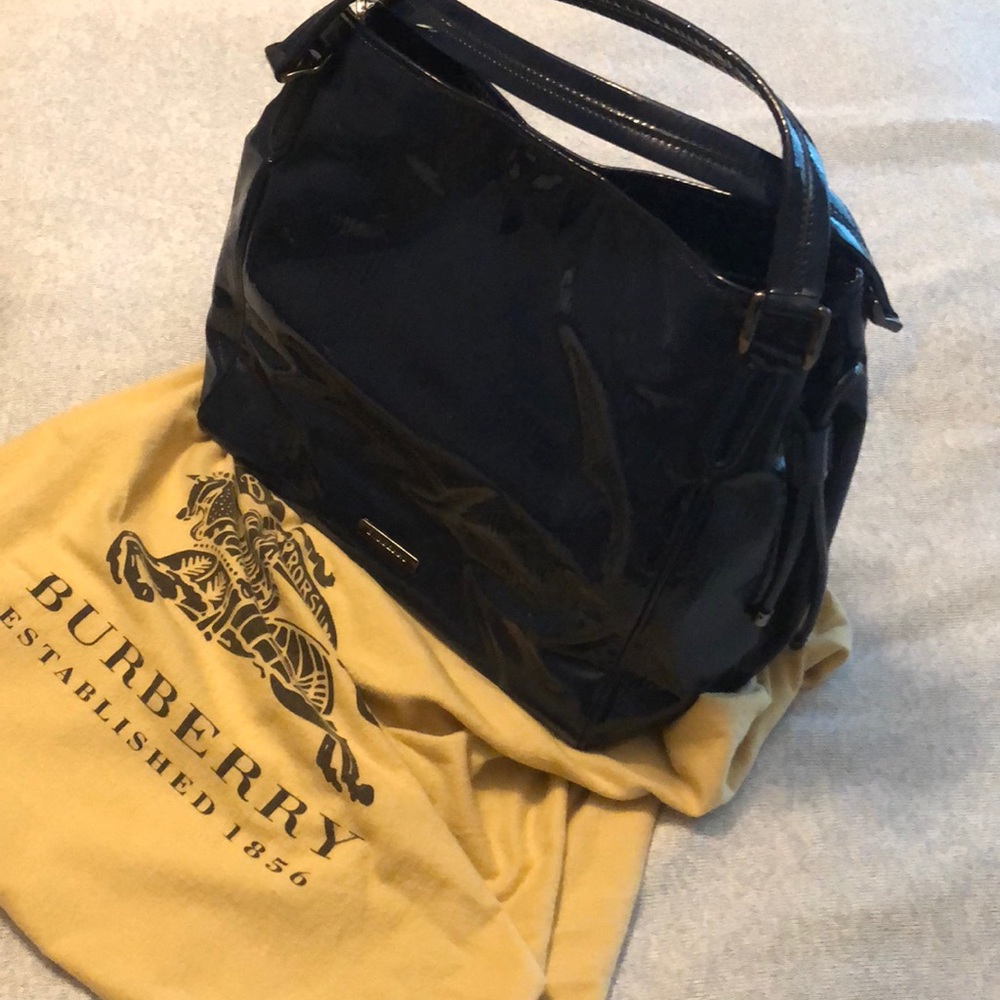 Patent leather Burberry tote